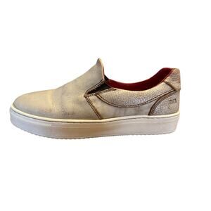 Bed Stu Hermione Slip-On Sneaker Womens 6 Metallic Nectar Lux Distressed Leather